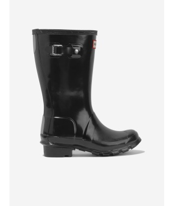 Hunter Kids Original Gloss Wellington Boots in Black 2023