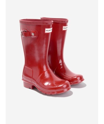 Hunter Kids Original Gloss Wellington Boots in Red de France