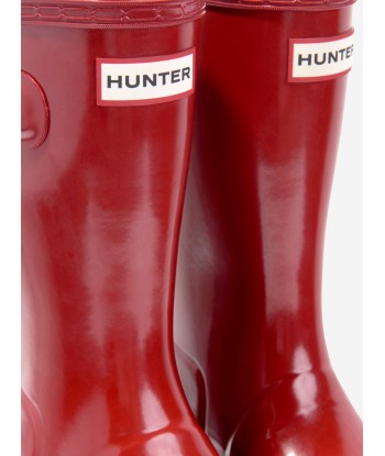 Hunter Kids Original Gloss Wellington Boots in Red de France