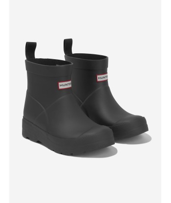 Hunter Kids Play Wellington Boots in Black en linge