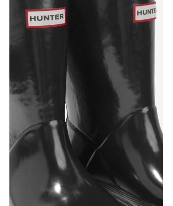 Hunter Kids Original First Classic Gloss Wellington Boots in Black Amélioration de cerveau avec