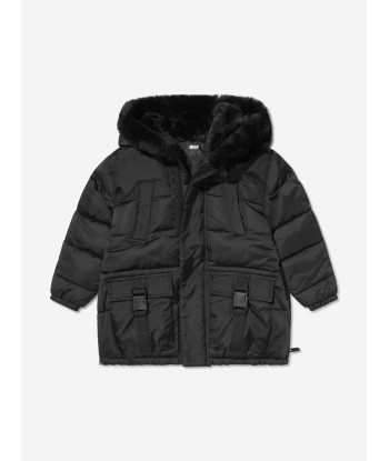 DKNY Girls Hooded Puffer Jacket Véritable concentré