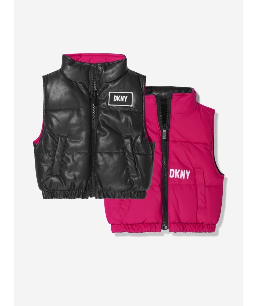 DKNY Girls Reversible Padded Gilet de votre