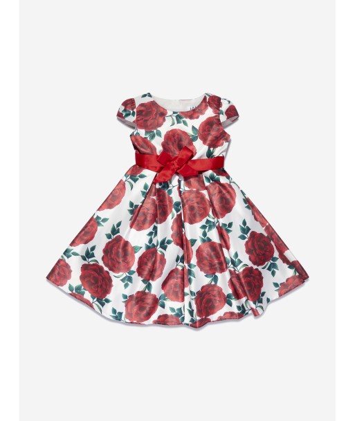 iAMe Girls Floral Printed A Line Dress in Red de pas cher