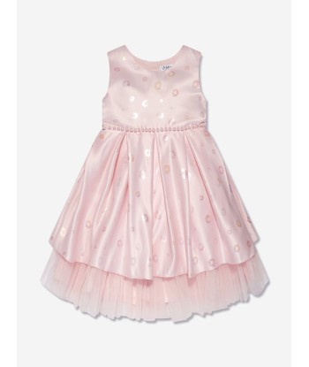 iAMe Girls Bow Detail A Line Dress in Pink Vous souhaitez 