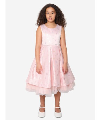 iAMe Girls Bow Detail A Line Dress in Pink Vous souhaitez 