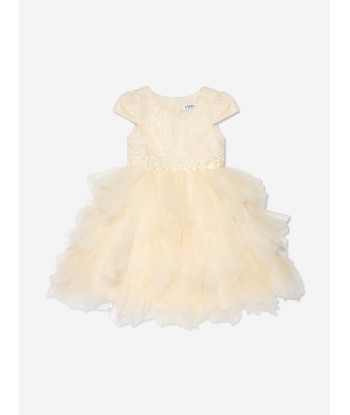 iAMe Girls Tulle Tiered Dress in Cream à prix réduit toute l'année