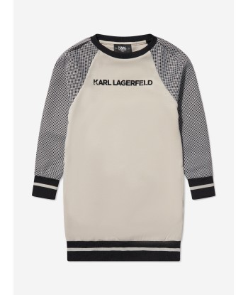 Karl Lagerfeld Girls Mesh Sleeve Sweater Dress Comparez et commandez 