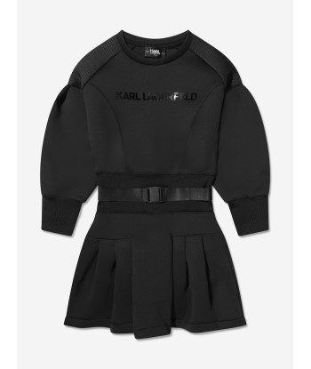 Karl Lagerfeld Girls Technical Fabric Logo Dress Fin de série