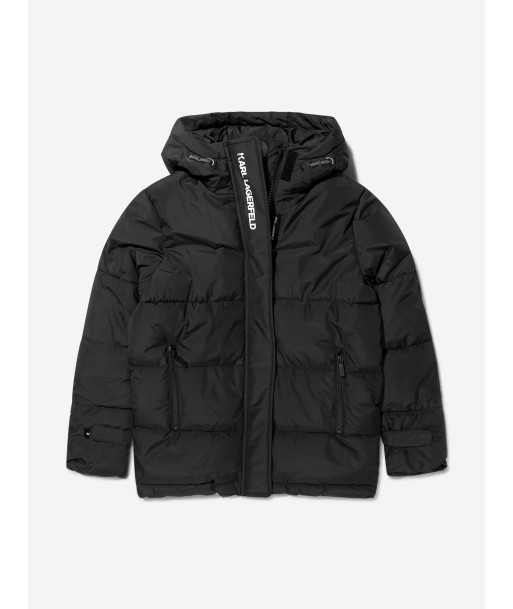 Karl Lagerfeld Boys Logo Print Puffer Jacket Dans la société mordern