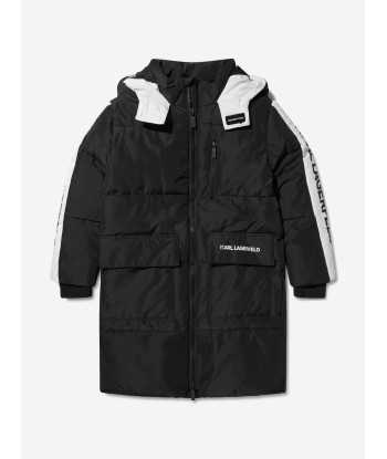 Karl Lagerfeld Boys Logo Sleeve Puffer Jacket pas chere