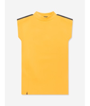 Karl Lagerfeld Girls Logo Trim Dress in Yellow 50-70% off 