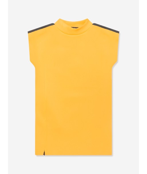 Karl Lagerfeld Girls Logo Trim Dress in Yellow 50-70% off 