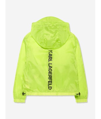 Karl Lagerfeld Boys Hooded Windbreaker in Green solde