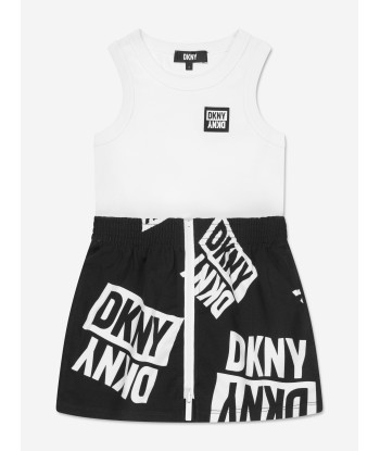 DKNY Girls Sleeveless Logo Dress in Black de technologie