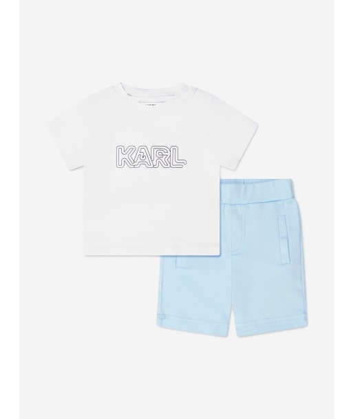 Karl Lagerfeld Baby Boys T-Shirt And Shorts Set in Blue le concept de la Pate a emporter 