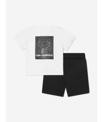 Karl Lagerfeld Baby Boys T-Shirt And Shorts Set in White En savoir plus