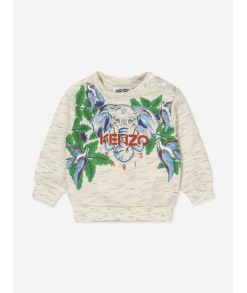 KENZO Baby Boys Elephant Print Sweatshirt Amélioration de cerveau avec