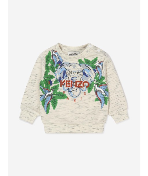 KENZO Baby Boys Elephant Print Sweatshirt Amélioration de cerveau avec