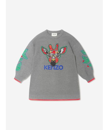 KENZO Girls Knitted Embroidered Giraffe Dress sélection de produits