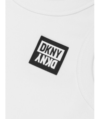 DKNY Girls Sleeveless Logo Dress in Black de technologie