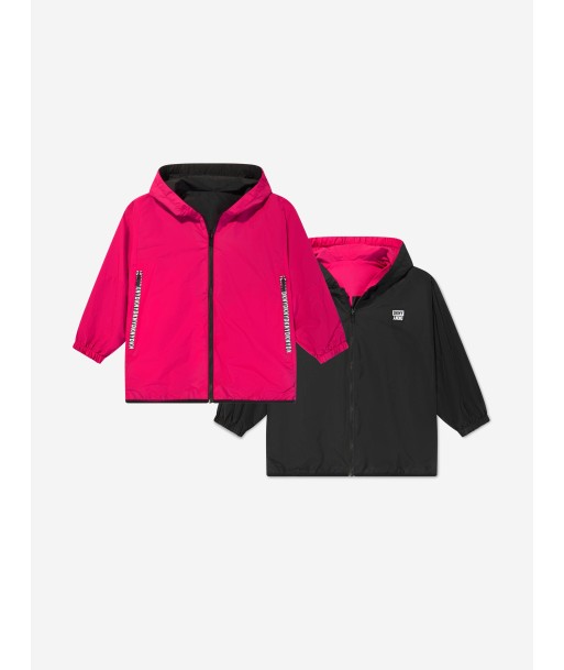 DKNY Girls Reversible Hooded Windbreaker in Pink le concept de la Pate a emporter 