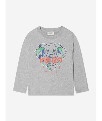 KENZO Boys Long Sleeve Elephant T-Shirt À commander