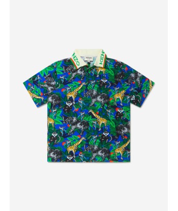 KENZO Boys Jungle Print Polo Shirt à prix réduit toute l'année