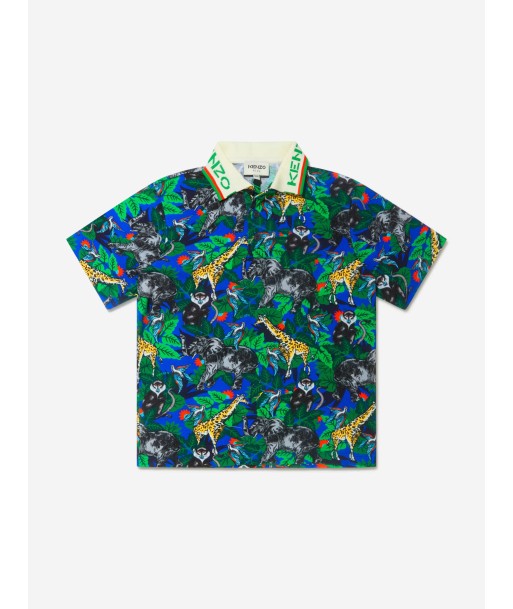 KENZO Boys Jungle Print Polo Shirt à prix réduit toute l'année