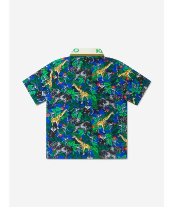 KENZO Boys Jungle Print Polo Shirt à prix réduit toute l'année