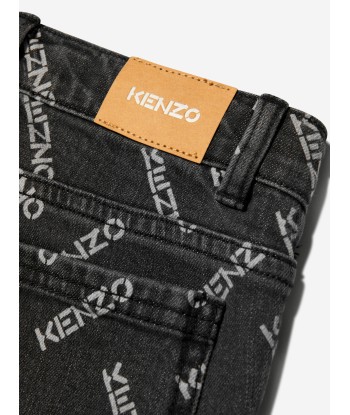 KENZO Boys Slim Fit Logo Print Jeans prix