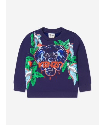 KENZO Boys Embroidered Elephant Sweatshirt 50-70% off 