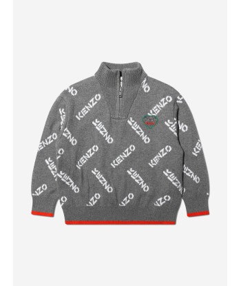 KENZO Boys Knitted Logo Jumper Véritable concentré