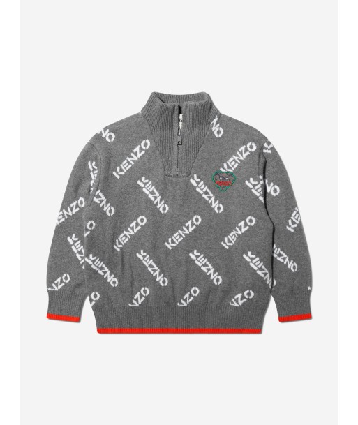 KENZO Boys Knitted Logo Jumper Véritable concentré