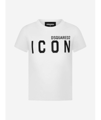 Dsquared2 Kids Icon T-Shirt in White des créatures d'habitude