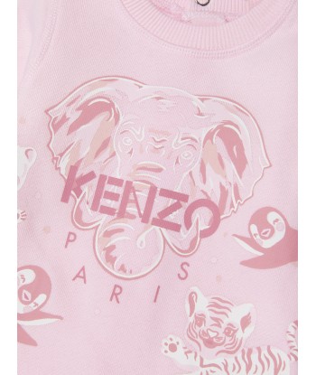 KENZO Baby Girls Organic Cotton Elephant Romper Par le système avancé 