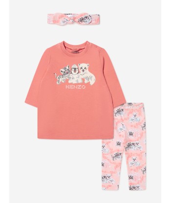 KENZO Baby Girls Organic Cotton Dress And Leggings Set acheter