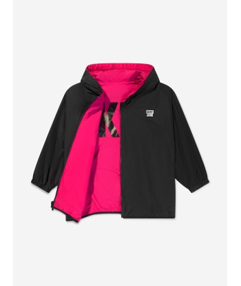 DKNY Girls Reversible Hooded Windbreaker in Pink le concept de la Pate a emporter 