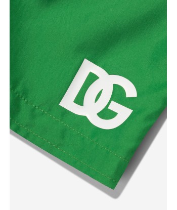 Dolce & Gabbana Boys Logo Swim Shorts in Green l'achat 