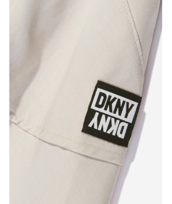 DKNY Girls Zip Up Long Skirt in White pas chere