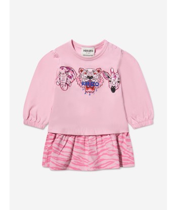 KENZO Baby Girls Long Sleeve Tiger Dress plus qu'un jeu 