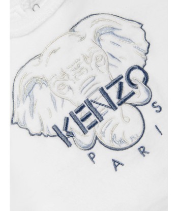 KENZO Baby Boys Organic Velvet Elephant Babygrow de la marque