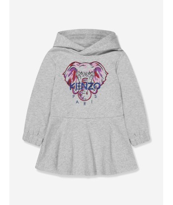 KENZO Girls Elephant Hooded Sweater Dress Venez acheter