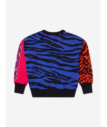 KENZO Girls Jacquard Knitted Tiger Jumper Venez acheter