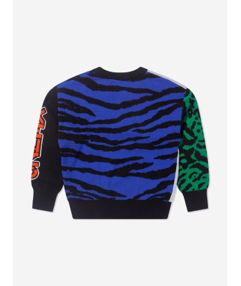 KENZO Boys Jacquard Knitted Tiger Jumper de technologie