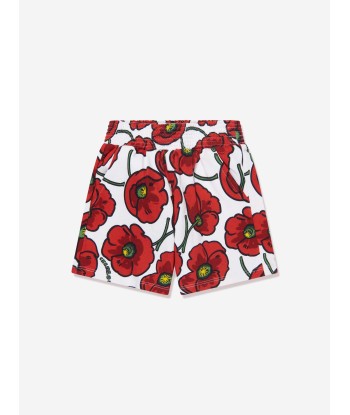 KENZO Girls Poppy Print Shorts in Cream 2023