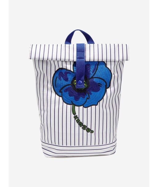 KENZO Kids Striped Flower Backpack in Navy destockage