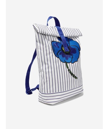 KENZO Kids Striped Flower Backpack in Navy destockage