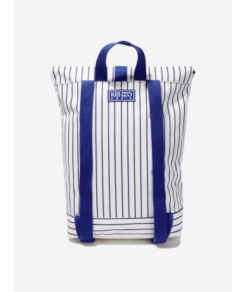 KENZO Kids Striped Flower Backpack in Navy destockage