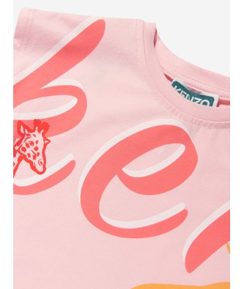 KENZO Baby Girls Organic Cotton Logo Dress in Pink Les êtres humains sont 